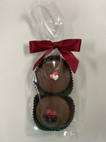 Milk Chocolate Covered Cookies - Valentine 2 Piece Pack