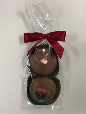 Milk Chocolate Covered Cookies - Valentine 2 Piece Pack