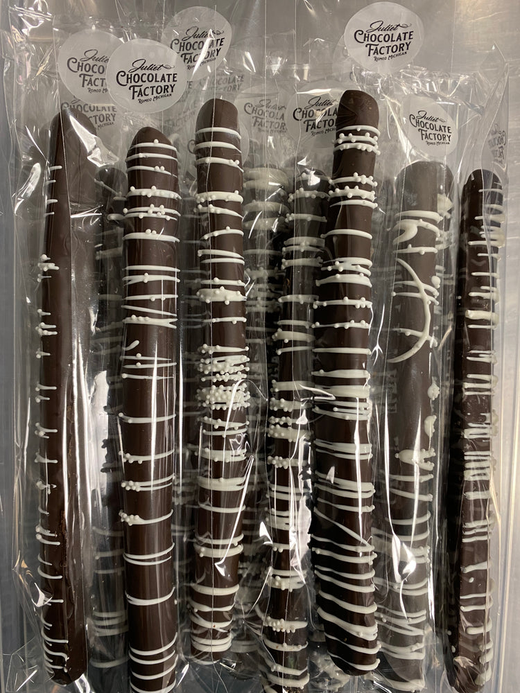 Dark Chocolate Covered Pretzel Rod