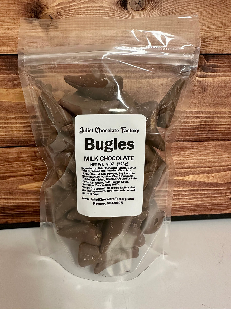 Milk Chocolate Covered Bugles Juliet Chocolate Factory